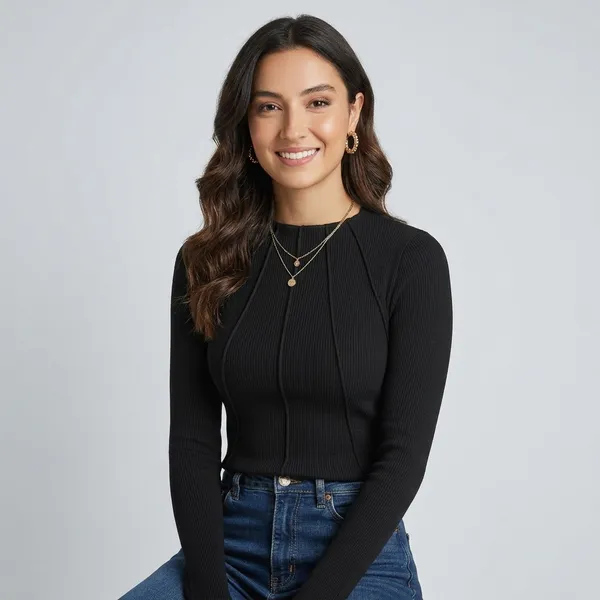 Chic_Ribbed_Knit_Structured_Top_Black