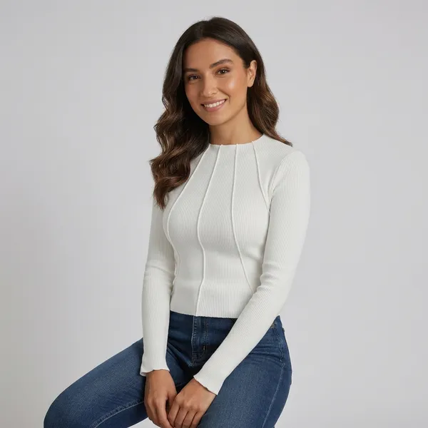 Chic_Ribbed_Knit_Structured_Top_White