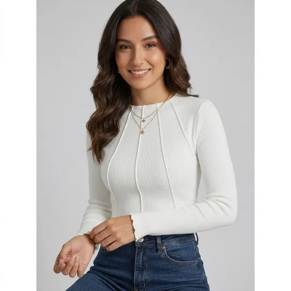Chic_Ribbed_Knit_Structured_Top_White