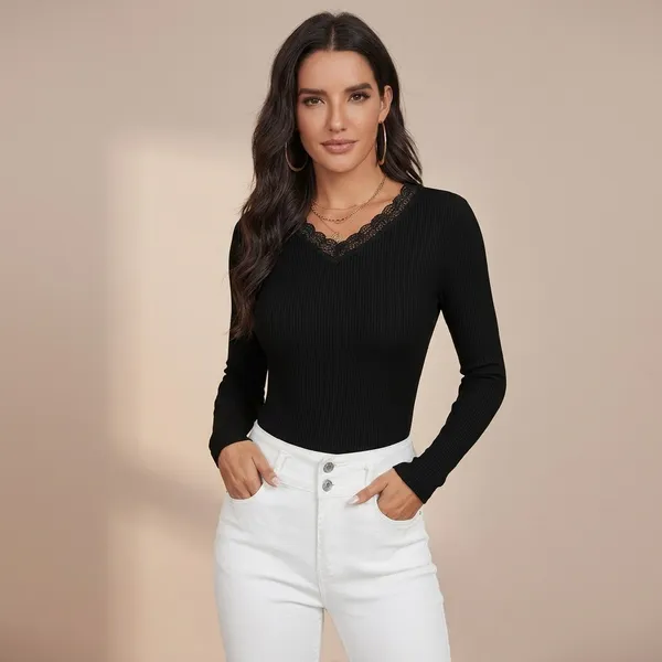 V_Neck_Ribbed_Top_Black