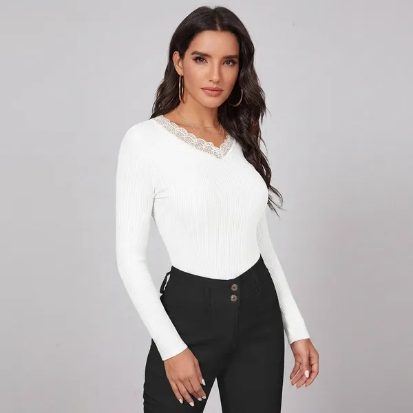 V_Neck_Ribbed_Top_White