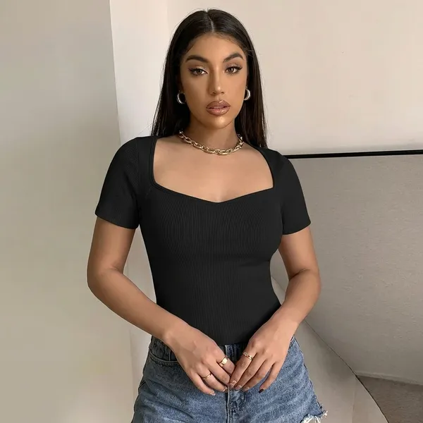 Square_Neck_Ribbed_Cropped_Top_Short_Sleeve_Black