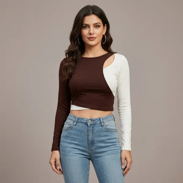 Dual_Tone_Cutout_Crop_Top_Coffee