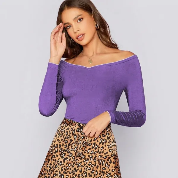 Women_S_V_Neck_Off_Shoulder_Full_Sleeve_Top_Lavener