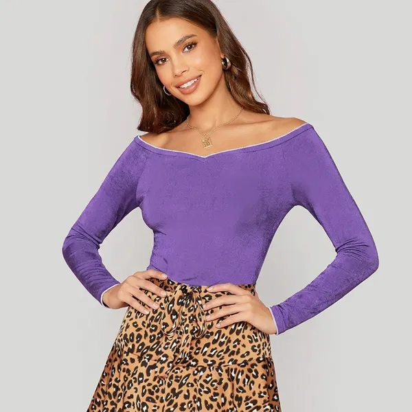 Women_S_V_Neck_Off_Shoulder_Full_Sleeve_Top_Lavener