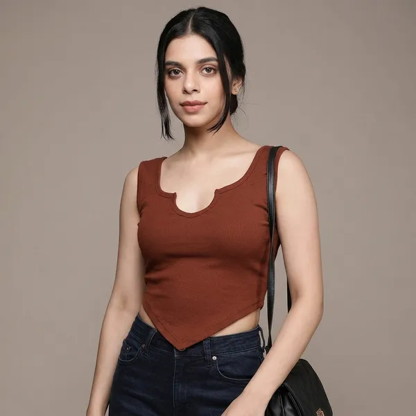 Sweetheart_Neckline_Sleeveless_Tank_Top_Elegant_Tops_Coffee