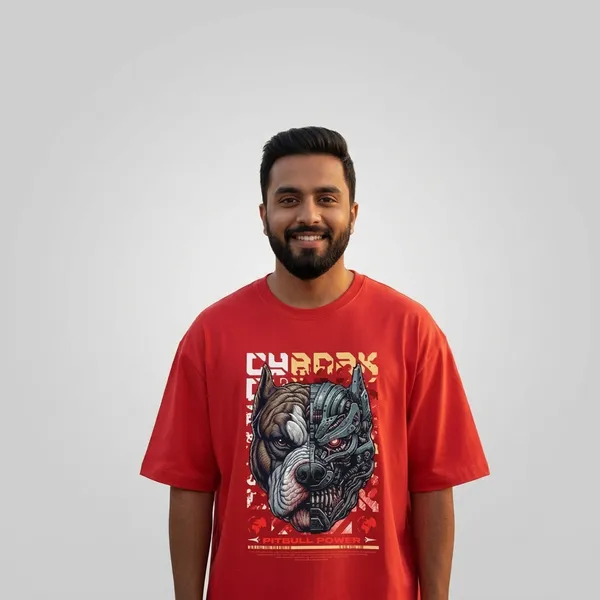 Pitbull_Power_T_Shirt_Red
