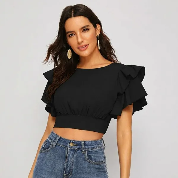 Ruffle_Sleeve_Burgundy_Crop_Top_Black
