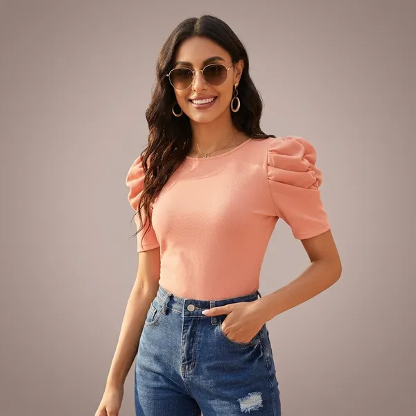 Sunset_Glow_Ruched_Sleeve_Tee_Pink
