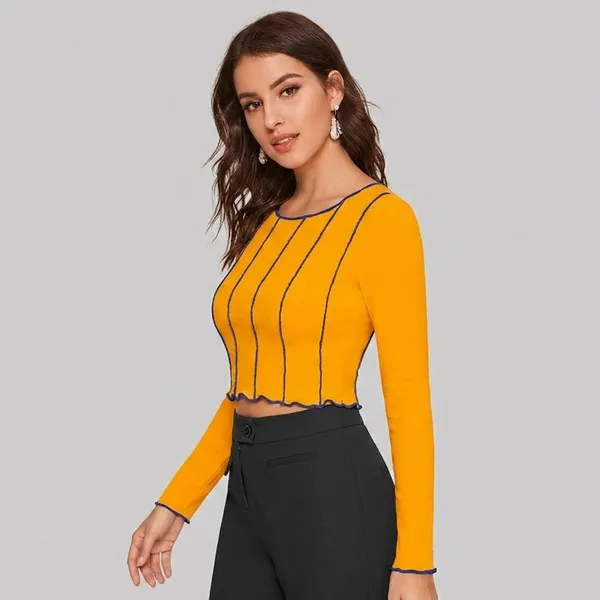 Tangerine_Wave_Stitch_Crop_Top_Yellow