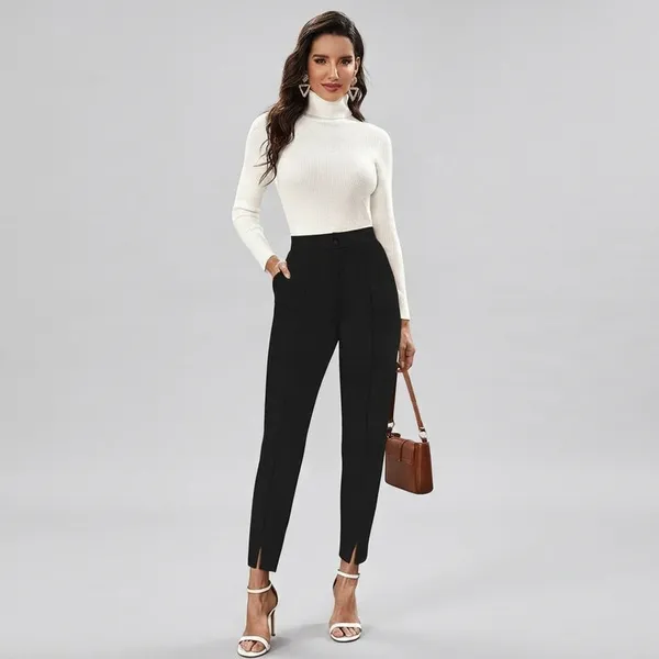 Black_High_Waist_Tapered_Pants_For_Women_Black