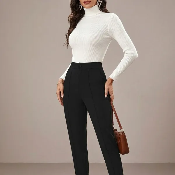 Black_High_Waist_Tapered_Pants_For_Women_Black