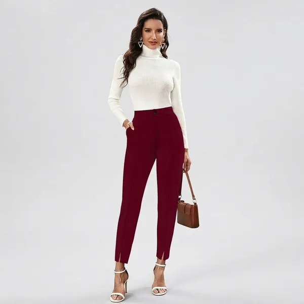 High_Waist_Burgundy_Tapered_Pants_Maroon