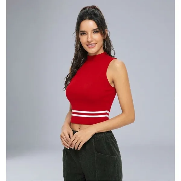 Monomotion_High_Neck_Top_Red