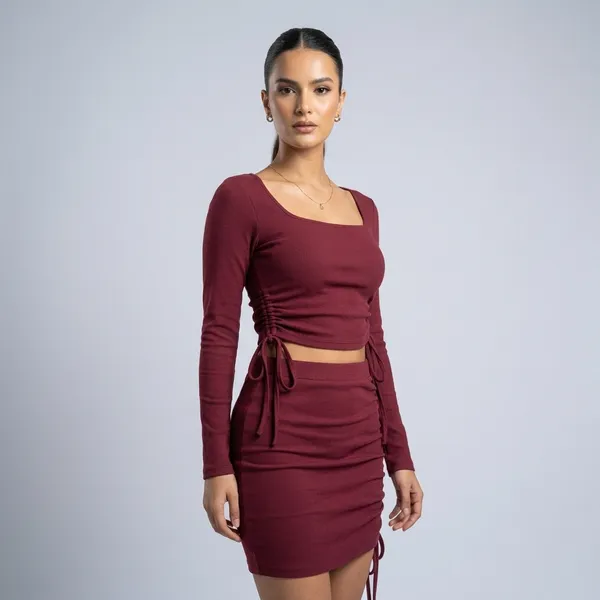 Seamless_Drawstring_Bodycontop_Maroon
