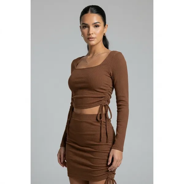 Seamless_Drawstring_Bodycontop_Brown