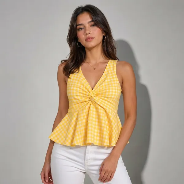 Twist_Front_Peplum_Halter_Top_Yellow