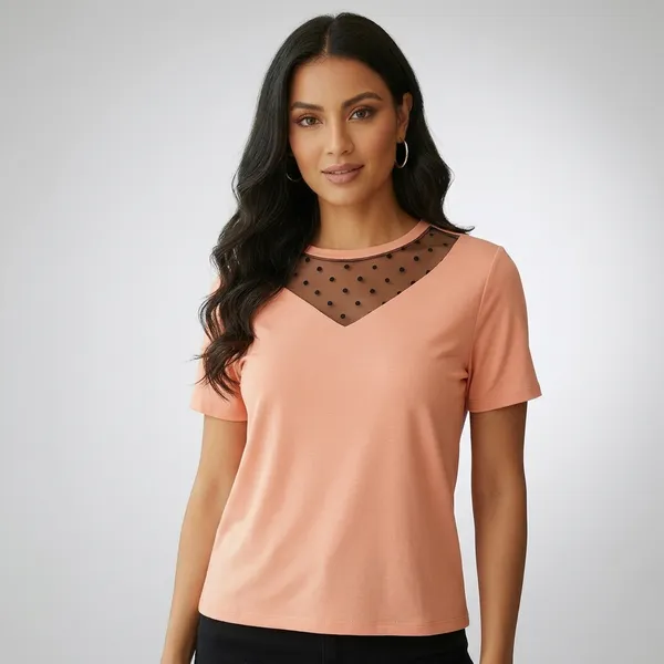Polka_Dot_Casual_T_Shirt_Pink