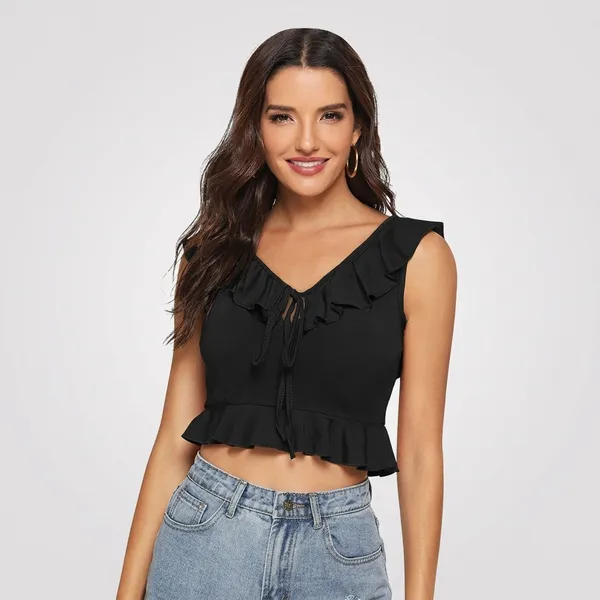 Ruffle_Tie_Up_Crop_Top_Black