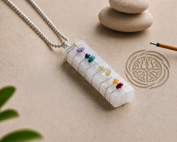 White_Stone_Chakra_Healing_Pendant_Necklace_with_Silver_Chain
