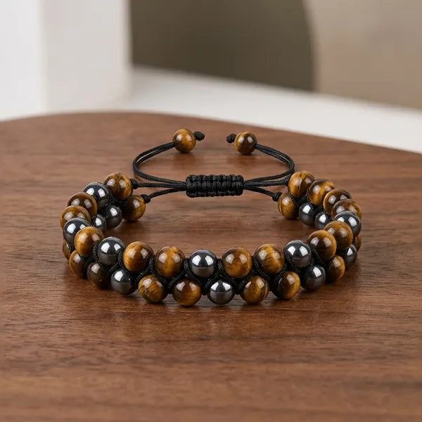 Tiger_Eye_Stone_Adjustable_Beaded_Bracelet_For_Men_and_Women