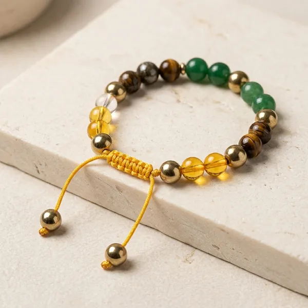 Multicolor_Beaded_Adjustable_Bracelet_with_Yellow_String