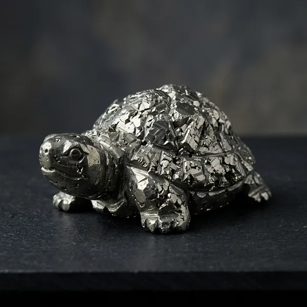Metallic_Silver_Pyrite_Tortoise_Figurine_for_Home_Decor