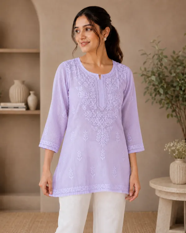 Lavender_Cotton_Embroidered_Straight_Kurta_For_Women