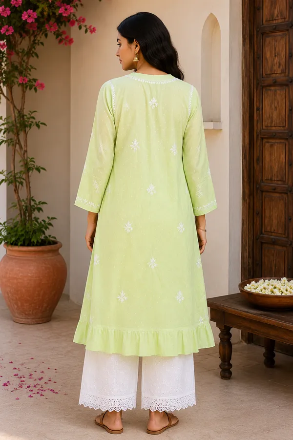 Green_Cotton_Embroidered_Anarkali_Kurta_For_Women