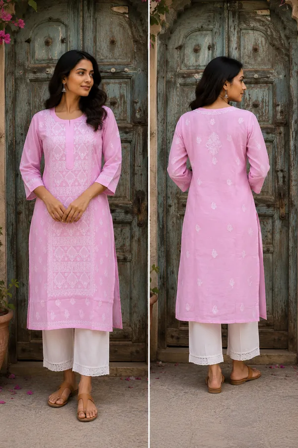 Pink_Cotton_Embroidered_Straight_Kurta_For_Women