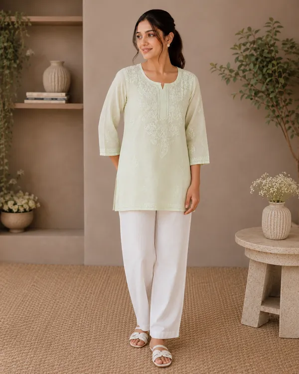 Mint_Green_Embroidered_Straight_Kurta_For_Women