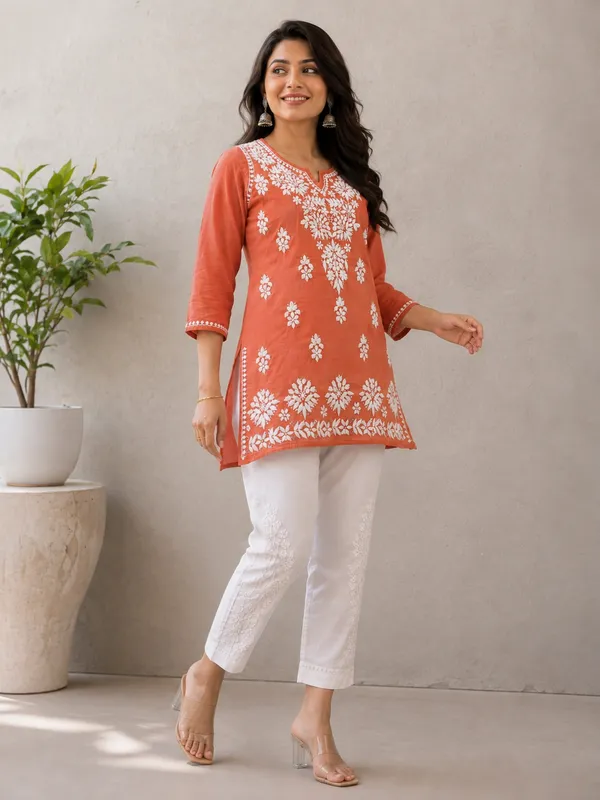 Coral_Embroidered_Short_Kurta_For_Women