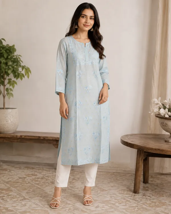 Light_Blue_Embroidered_Straight_Kurta_For_Women