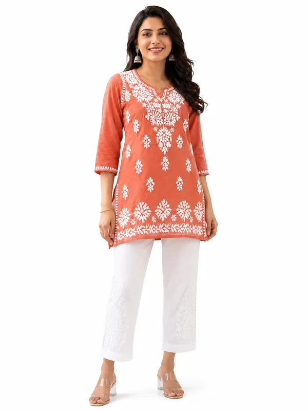 Coral_Embroidered_Short_Kurta_For_Women
