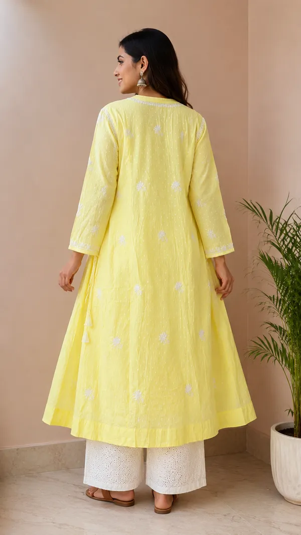 Yellow_Cotton_Embroidered_Anarkali_Kurta_For_Women