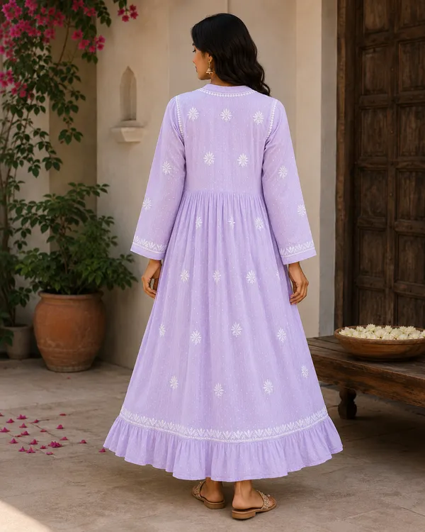 Lavender_Cotton_Embroidered_Anarkali_Kurta_For_Women