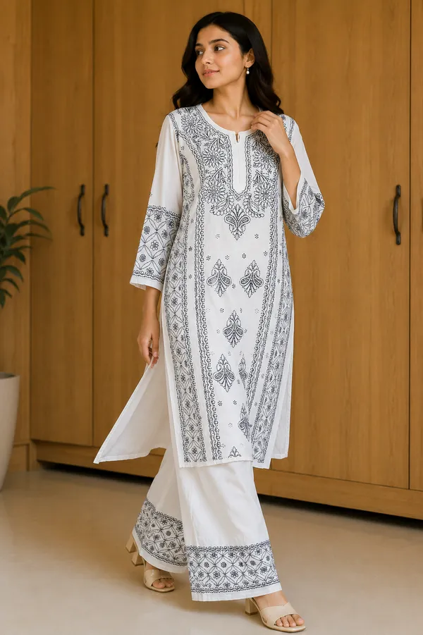 White_Printed_Straight_Kurta_Palazzo_Set_For_Women