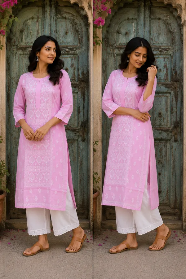 Pink_Cotton_Embroidered_Straight_Kurta_For_Women