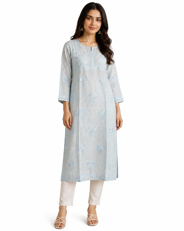 Light_Blue_Embroidered_Straight_Kurta_For_Women