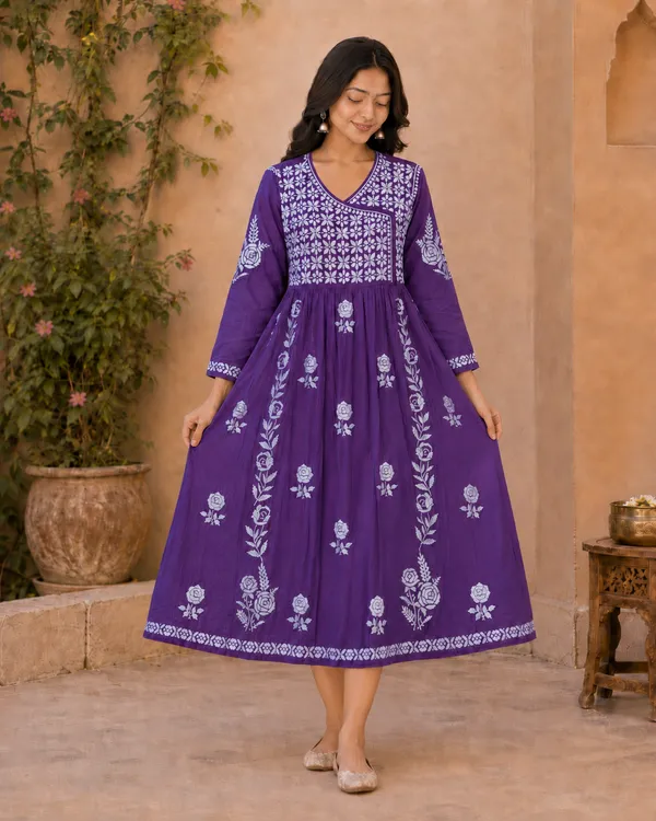 Purple_Cotton_Floral_Embroidered_Anarkali_Kurta_For_Women
