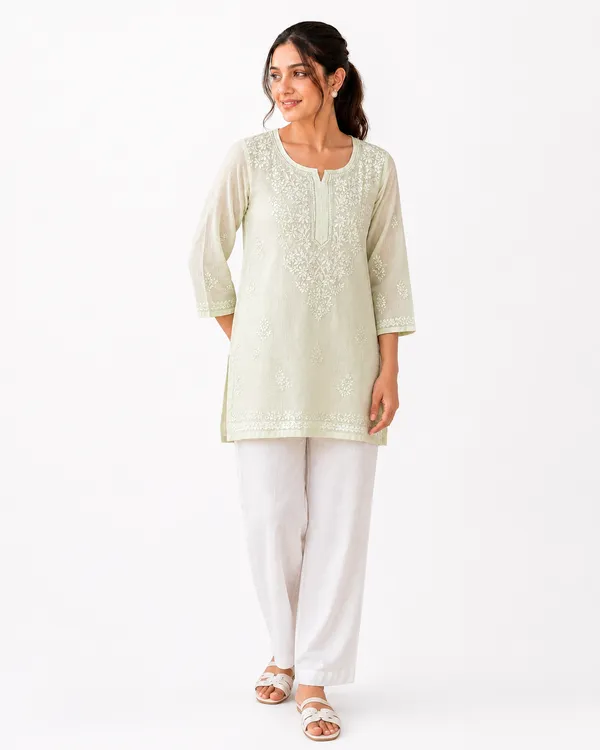 Mint_Green_Embroidered_Straight_Kurta_For_Women