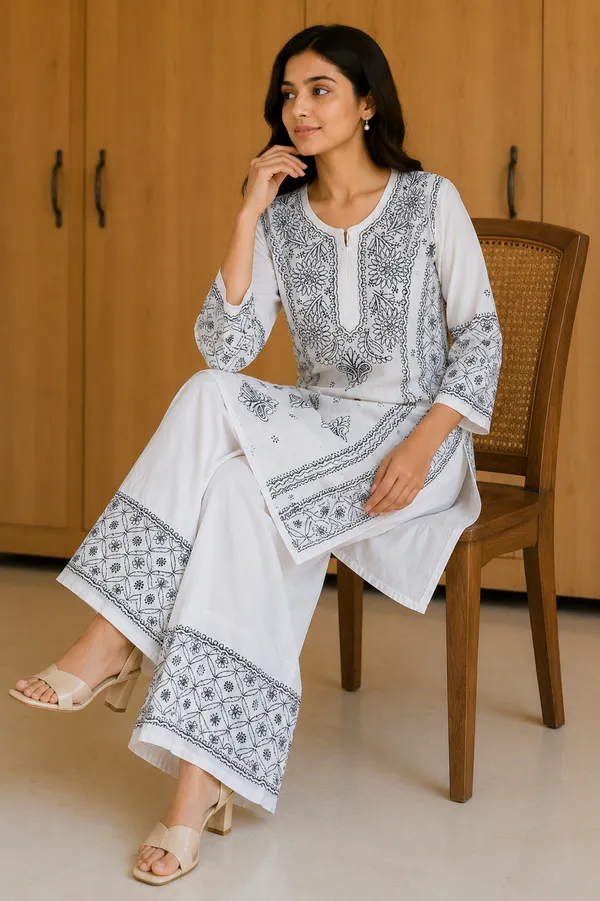 White_Printed_Straight_Kurta_Palazzo_Set_For_Women