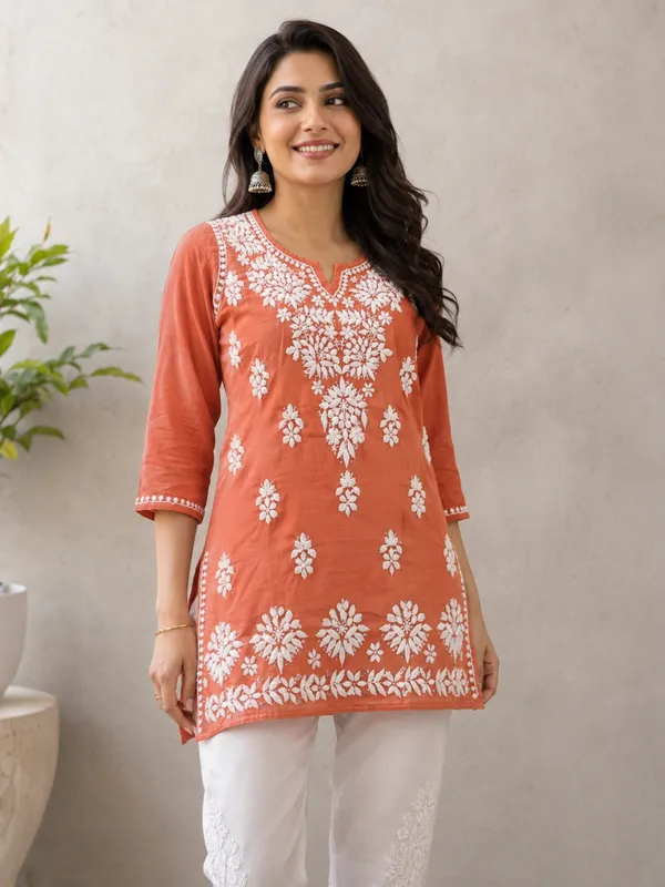 Coral_Embroidered_Short_Kurta_For_Women