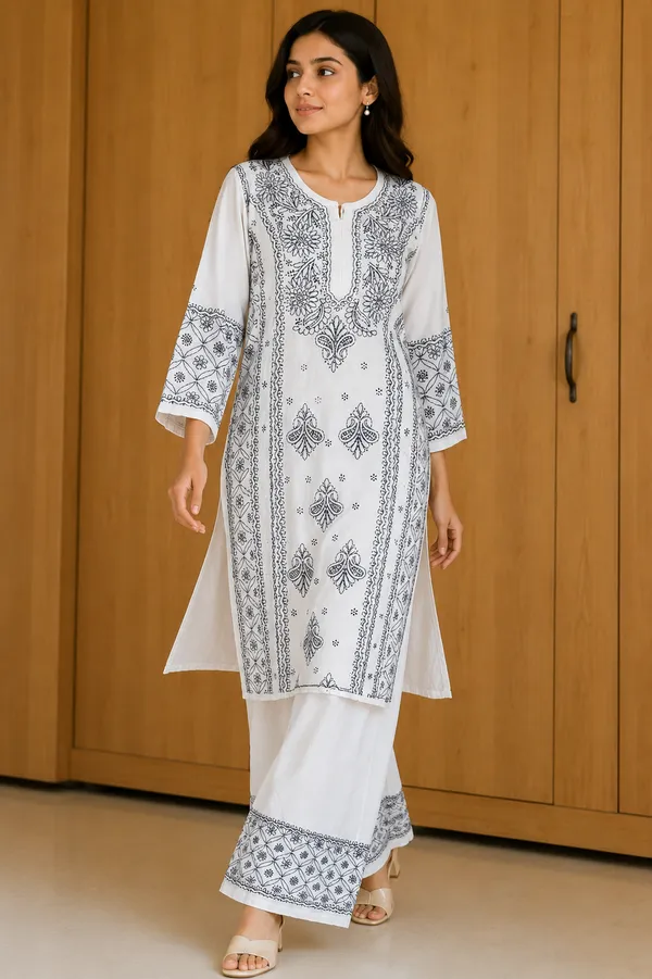 White_Printed_Straight_Kurta_Palazzo_Set_For_Women