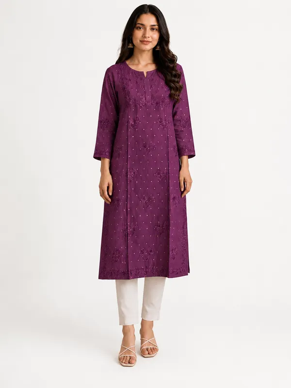 Purple_Embroidered_Cotton_Straight_Kurta_For_Women