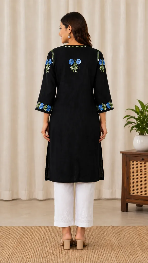 Black_Floral_Straight_Kurta_For_Women