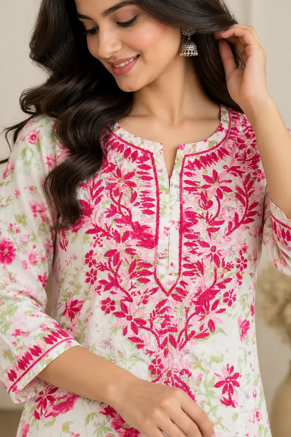 Pink_Floral_Chikankari_Straight_Kurti_for_Women