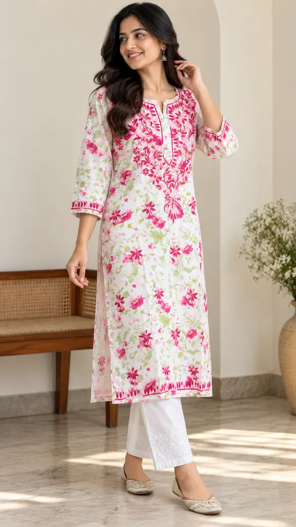Pink_Floral_Chikankari_Straight_Kurti_for_Women