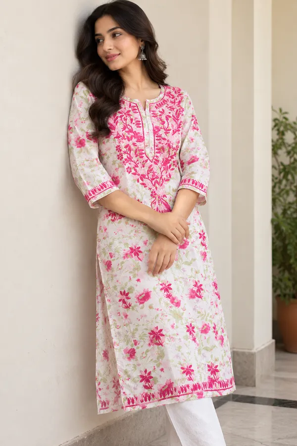 Pink_Floral_Chikankari_Straight_Kurti_for_Women