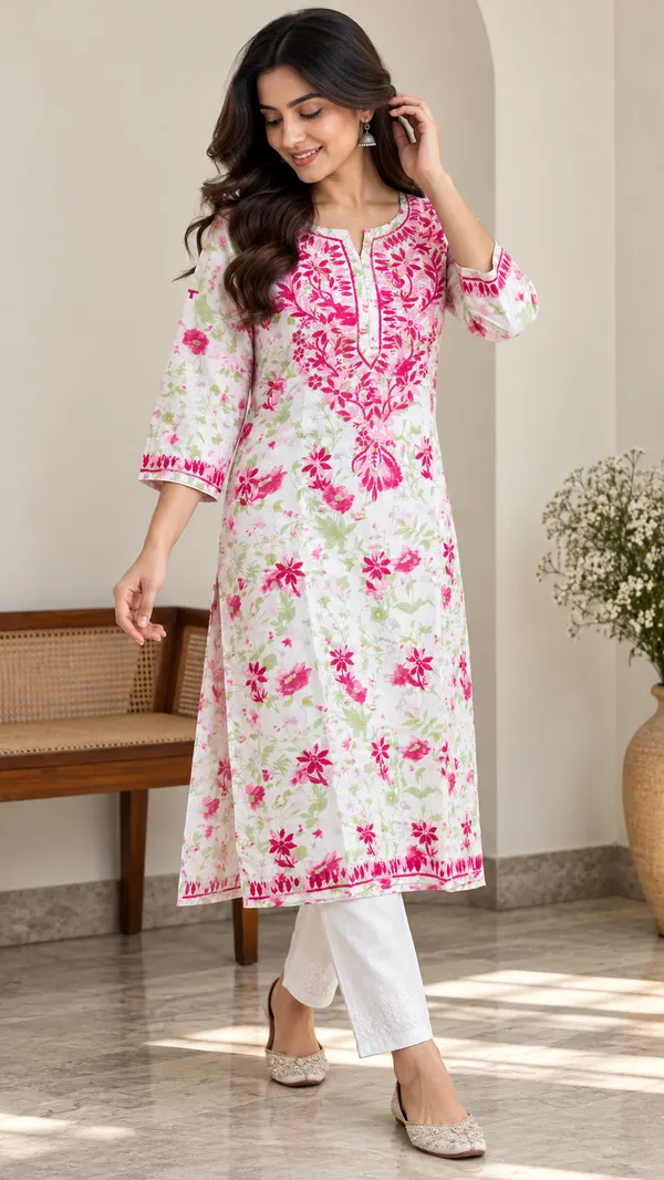 Pink_Floral_Chikankari_Straight_Kurti_for_Women